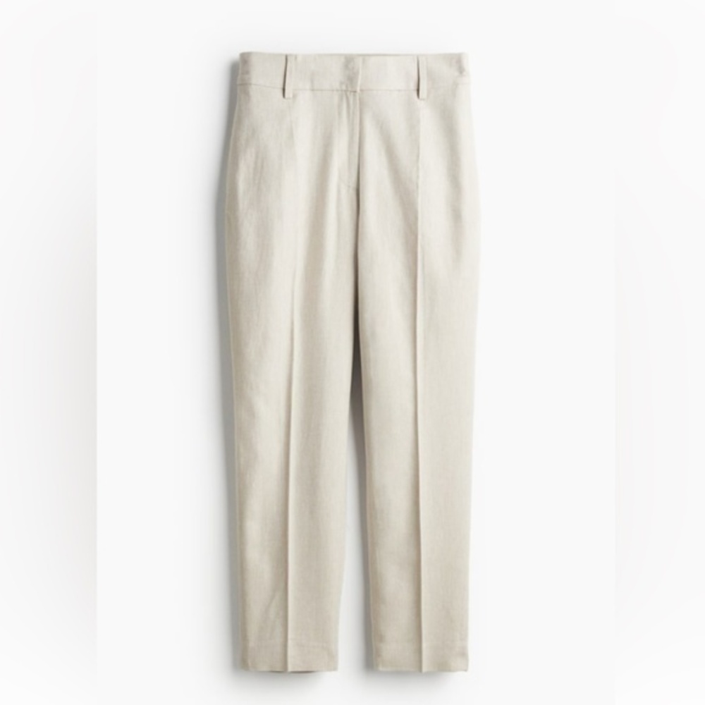 NWT Linen-Blend Pants Light Beige H&M 2